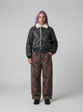 DAXUEN Loose-fitting wide-leg camouflage trousers — model photo