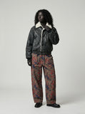 DAXUEN Loose-fitting wide-leg camouflage trousers — model photo