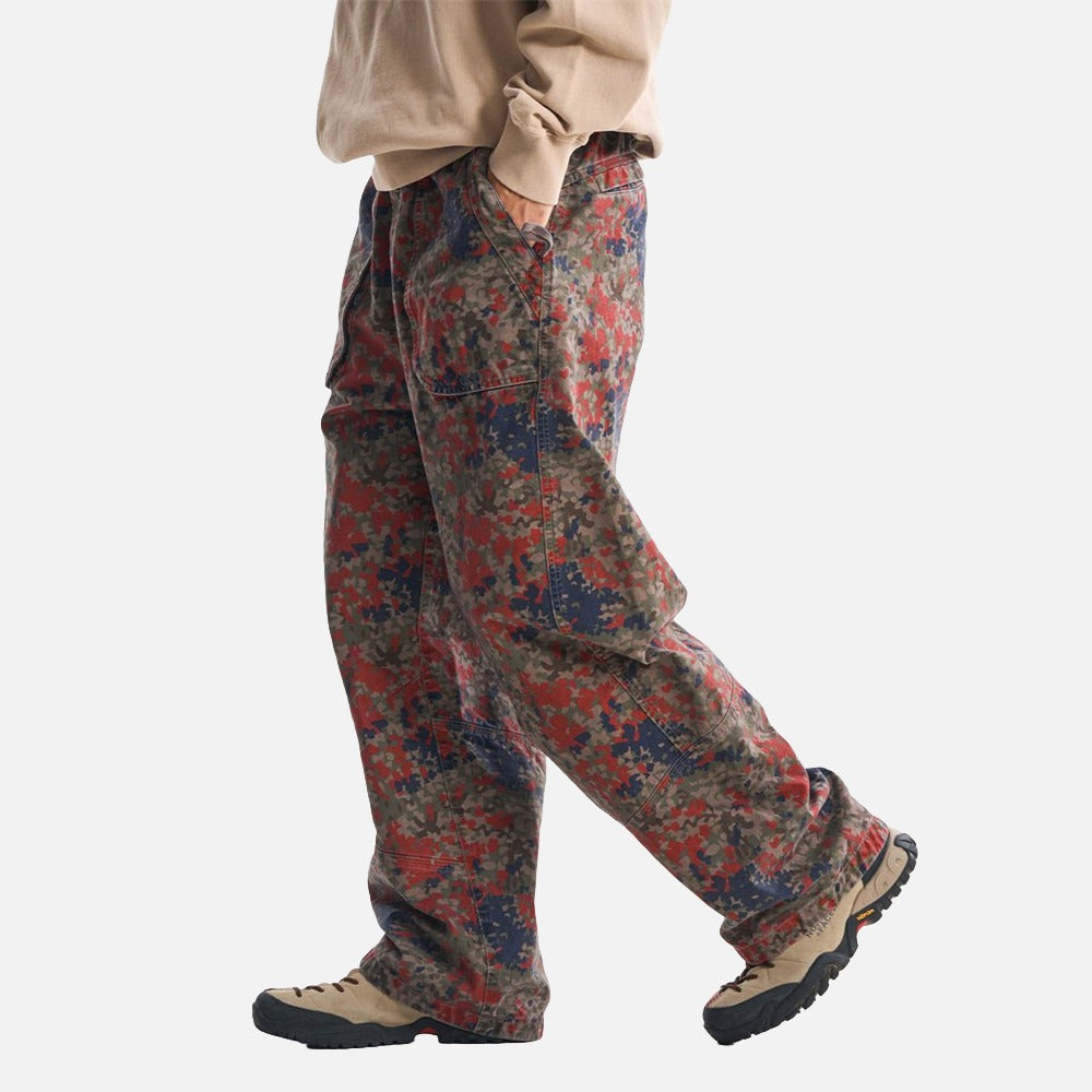 DAXUEN Loose-fitting wide-leg camouflage trousers