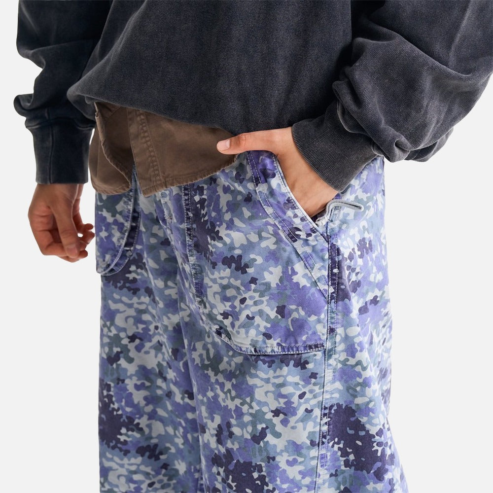 DAXUEN Loose-fitting wide-leg camouflage trousers