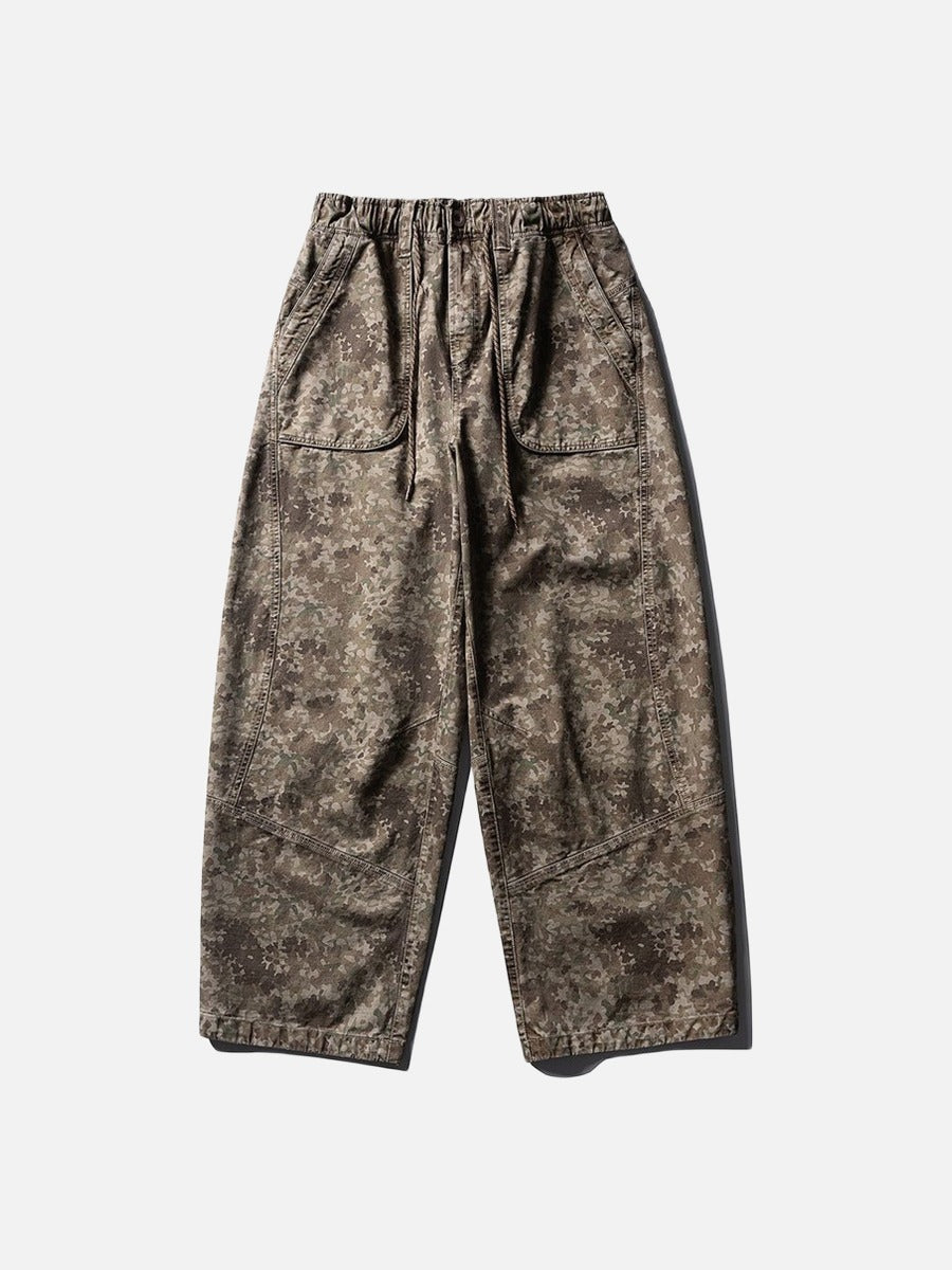 DAXUEN Loose-fitting wide-leg camouflage trousers