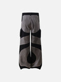 DAXUEN Wide-leg color-block pants with abstract pattern
