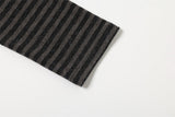 DAXUEN dark grey and black striped abstract graphic long-sleeve t-shirt