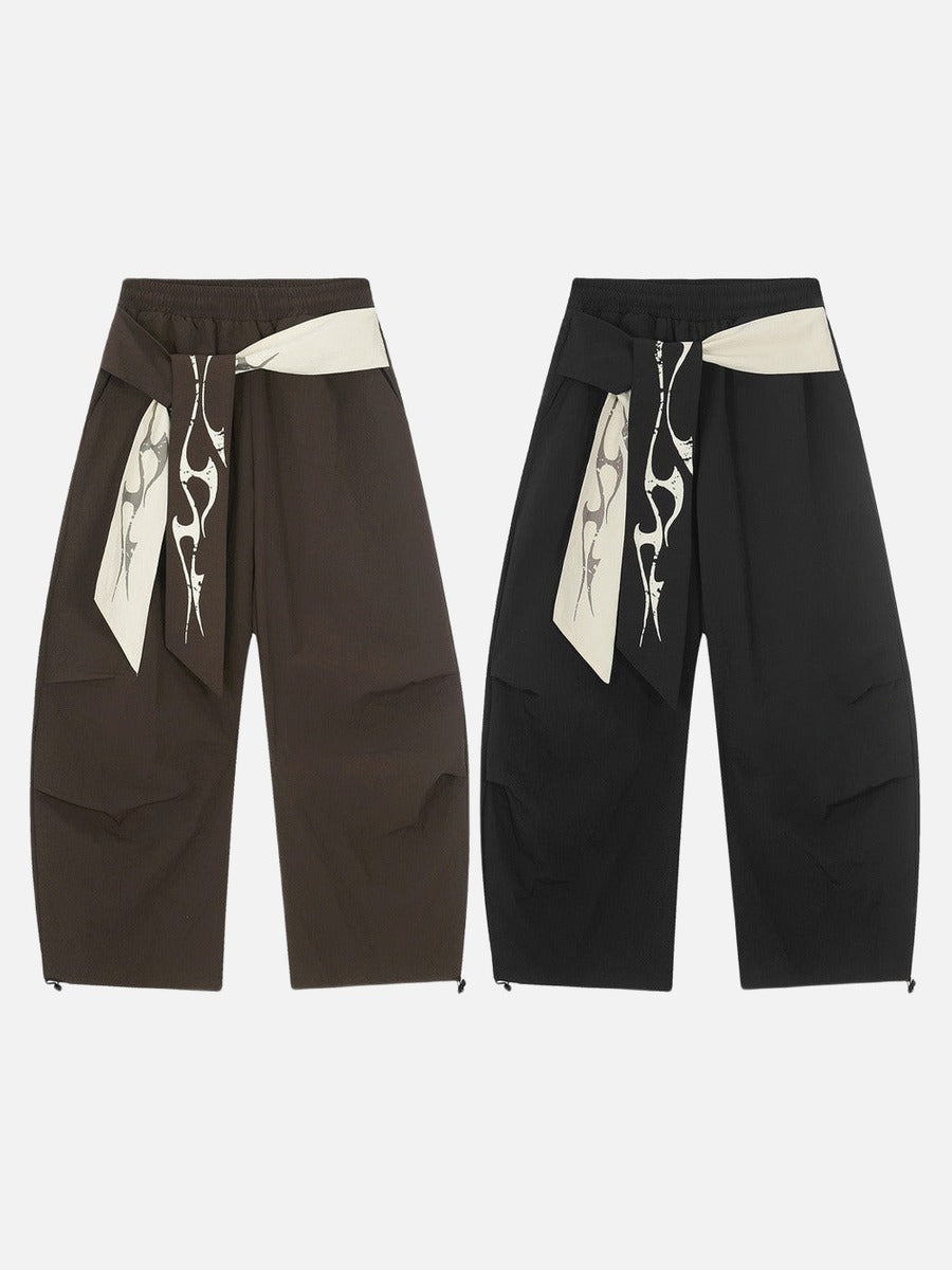 DAXUEN Loose-fitting wide-leg casual pants with abstract graphics