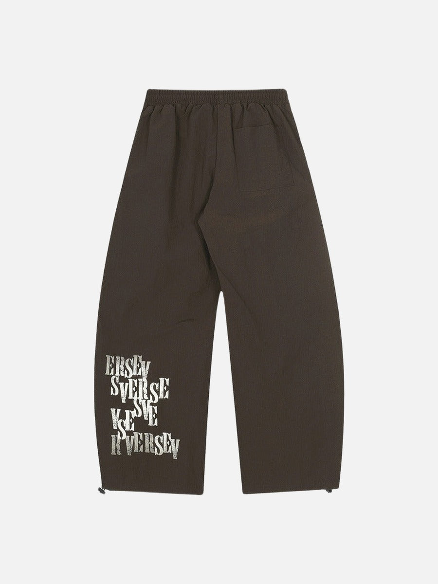 DAXUEN Loose-fitting wide-leg casual pants with abstract graphics