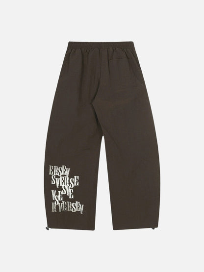 DAXUEN Loose-fitting wide-leg casual pants with abstract graphics