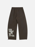 DAXUEN Loose-fitting wide-leg casual pants with abstract graphics