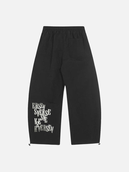 DAXUEN Loose-fitting wide-leg casual pants with abstract graphics