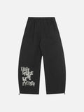 DAXUEN Loose-fitting wide-leg casual pants with abstract graphics