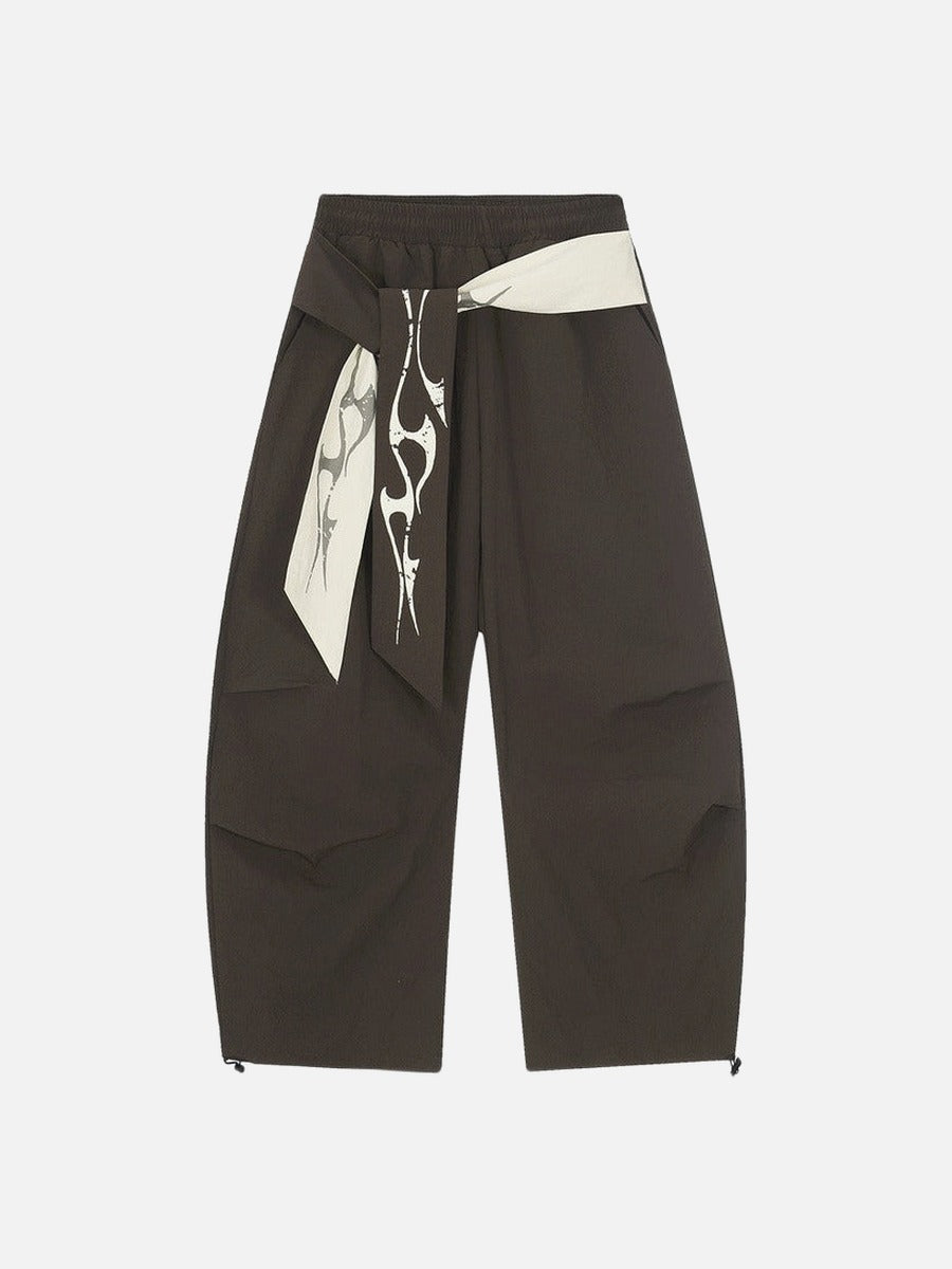 DAXUEN Loose-fitting wide-leg casual pants with abstract graphics