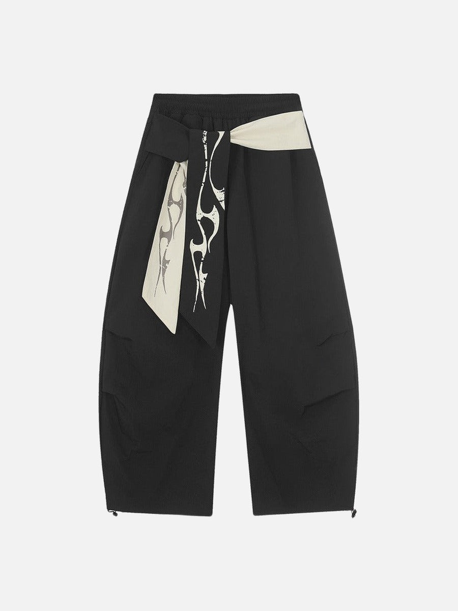 DAXUEN Loose-fitting wide-leg casual pants with abstract graphics