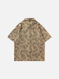 DAXUEN Short-sleeve button-up shirt with abstract graphics