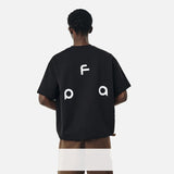 DAXUEN black oversized abstract graphic tee