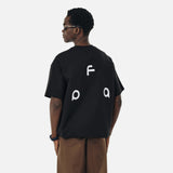 DAXUEN black oversized abstract graphic tee
