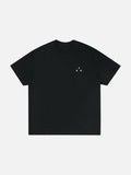 DAXUEN black oversized abstract graphic tee