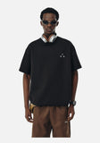 DAXUEN black oversized abstract graphic tee