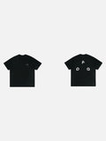 DAXUEN black oversized abstract graphic tee