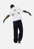 DAXUEN black oversized abstract graphic tee