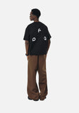 DAXUEN black oversized abstract graphic tee