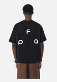 DAXUEN black oversized abstract graphic tee