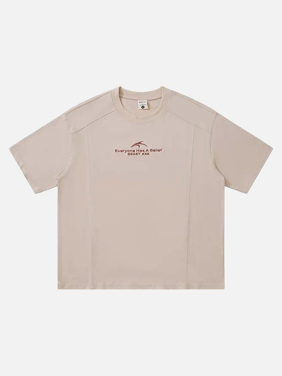 DAXUEN Abstract graphic crew neck t-shirt