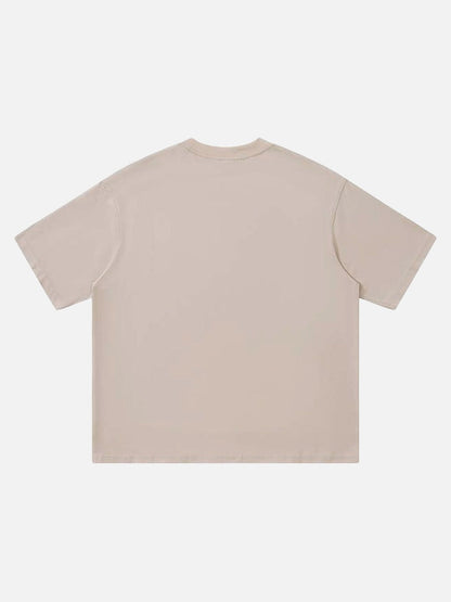 DAXUEN Abstract graphic crew neck t-shirt
