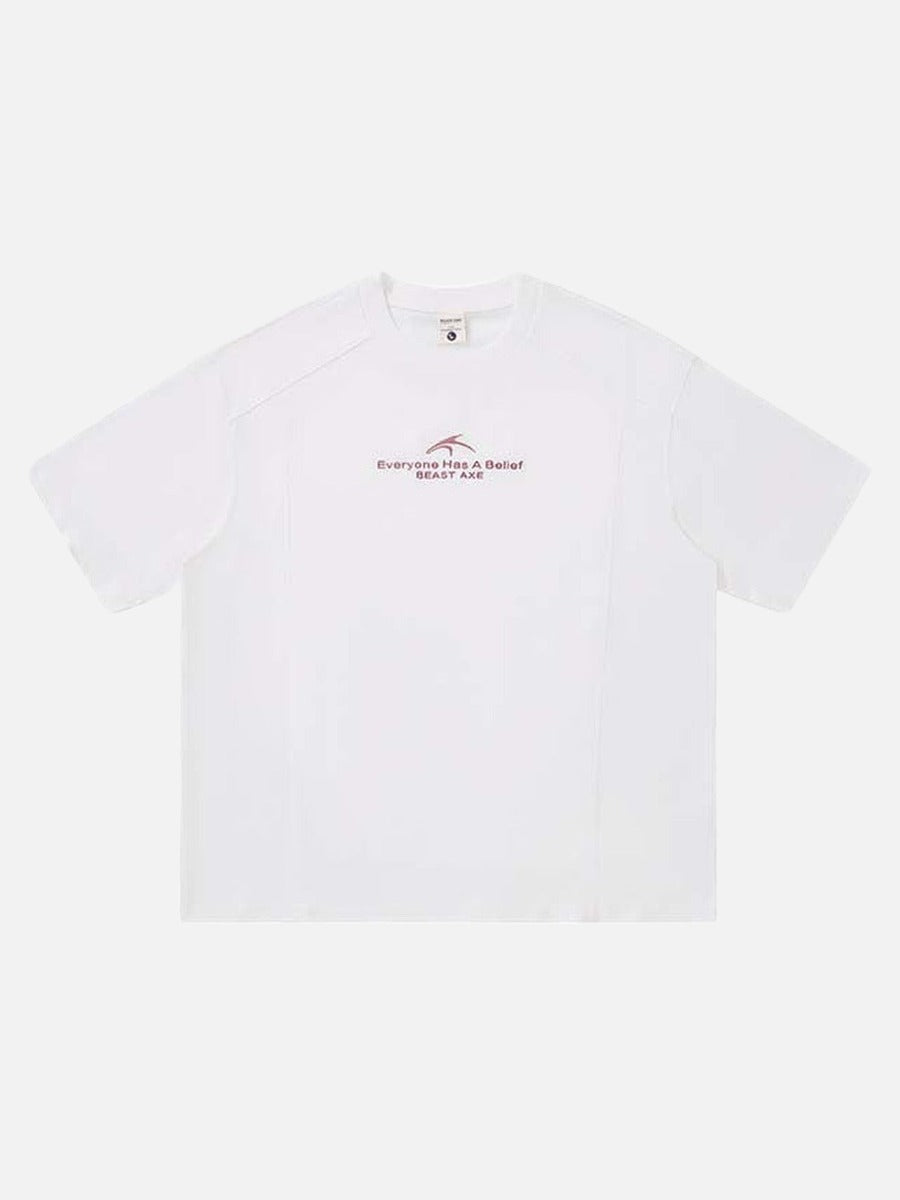 DAXUEN Abstract graphic crew neck t-shirt
