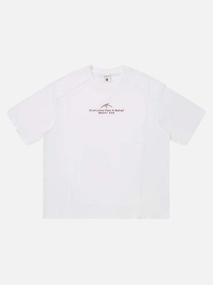 DAXUEN Abstract graphic crew neck t-shirt
