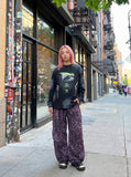 DAXUEN Abstract graphic long sleeve crew-neck top — model photo