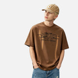 DAXUEN Abstract graphic loose-fit t-shirt in multiple colors