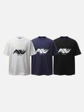 DAXUEN Abstract graphic paint splash short-sleeved T-shirt