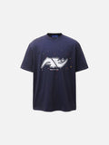 DAXUEN Abstract graphic paint splash short-sleeved T-shirt
