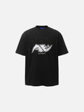 DAXUEN Abstract graphic paint splash short-sleeved T-shirt