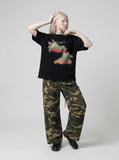 DAXUEN Abstract Graphic Relaxed-Fit T-Shirt — model photo