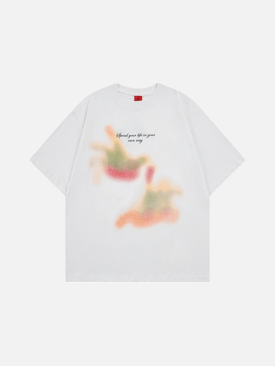 DAXUEN Abstract Graphic Relaxed-Fit T-Shirt