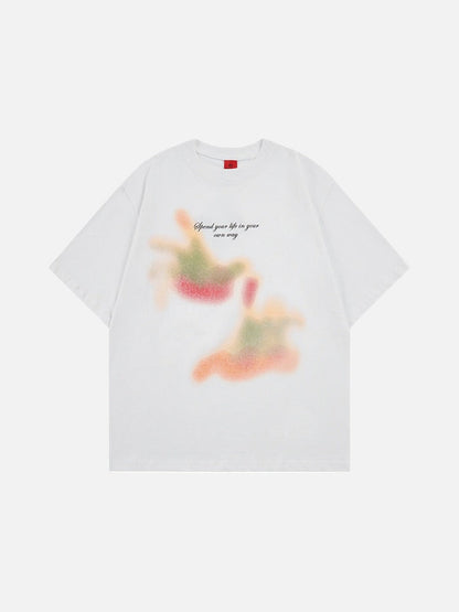 DAXUEN Abstract Graphic Relaxed-Fit T-Shirt
