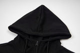 DAXUEN beige sleeveless abstract graphic hooded vest