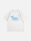 Abstract Motion Graphic Oversized T-Shirt