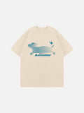 Abstract Motion Graphic Oversized T-Shirt