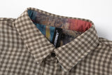 DAXUEN multi-color abstract graphic reversible button-up shirt
