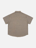 DAXUEN multi-color abstract graphic reversible button-up shirt