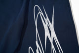 DAXUEN black wide-leg abstract graphic sweatpants