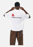 DAXUEN white oversized abstract mushroom graphic T-shirt