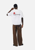 DAXUEN white oversized abstract mushroom graphic T-shirt