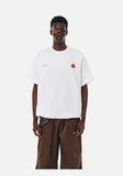 DAXUEN white oversized abstract mushroom graphic T-shirt