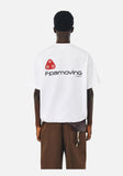 DAXUEN white oversized abstract mushroom graphic T-shirt