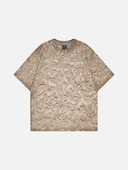 DAXUEN Oversized abstract print short-sleeve T-shirt