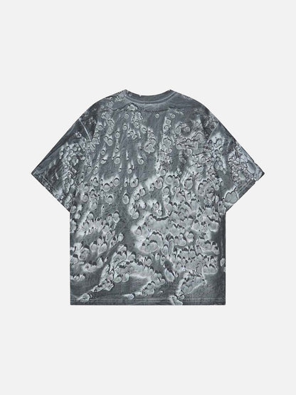 DAXUEN Oversized abstract print short-sleeve T-shirt