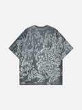 DAXUEN Oversized abstract print short-sleeve T-shirt