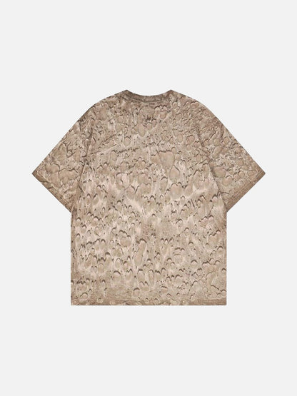 DAXUEN Oversized abstract print short-sleeve T-shirt